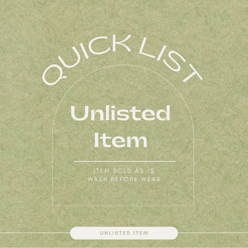 Unlisted Item - AS IS - Described LIVE by seller